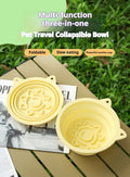 Collapsible slow feeder dog bowl 3-in-1 travel bowl with suction cups - image 4