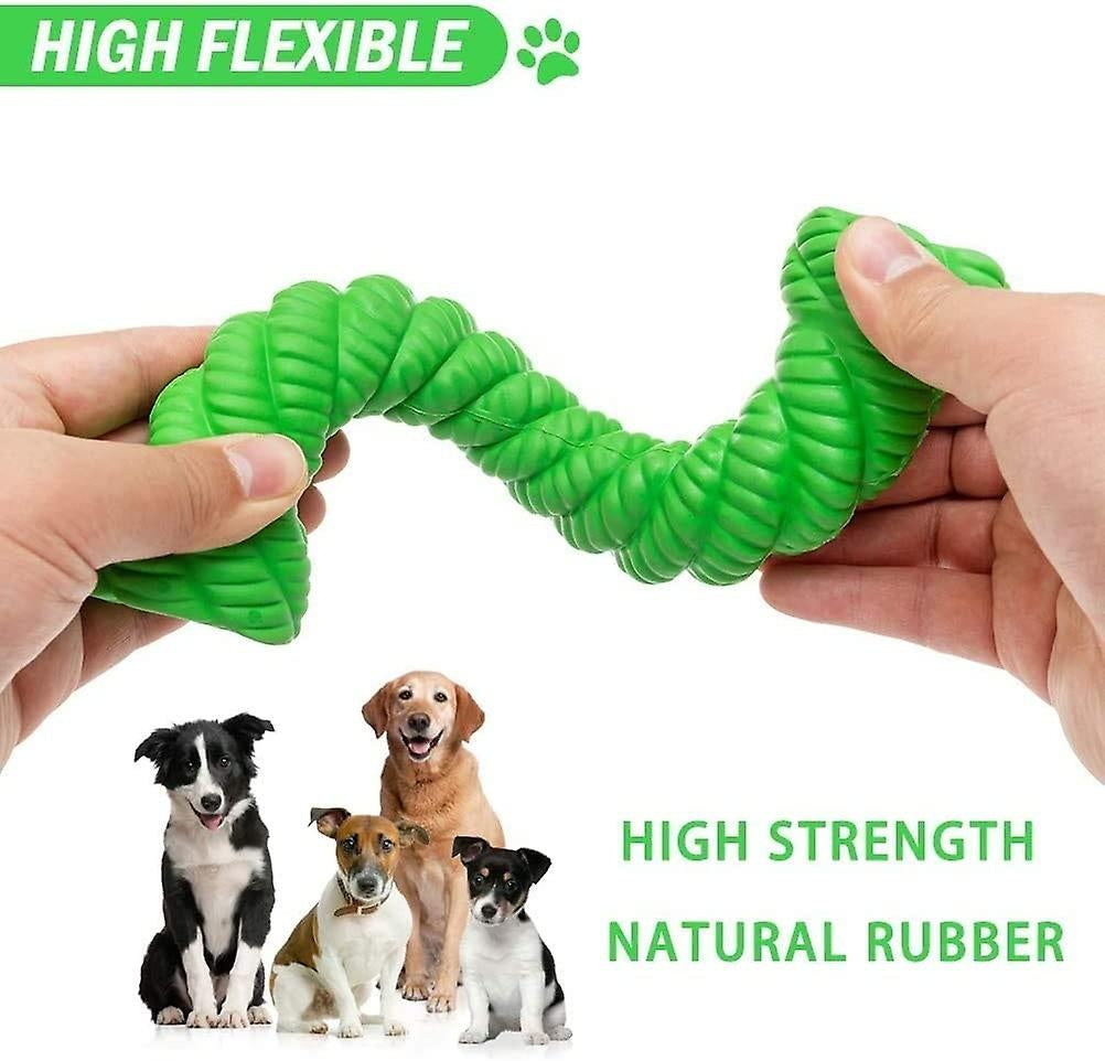 Heavy duty rubber rope chew and tug dog toy - image 3