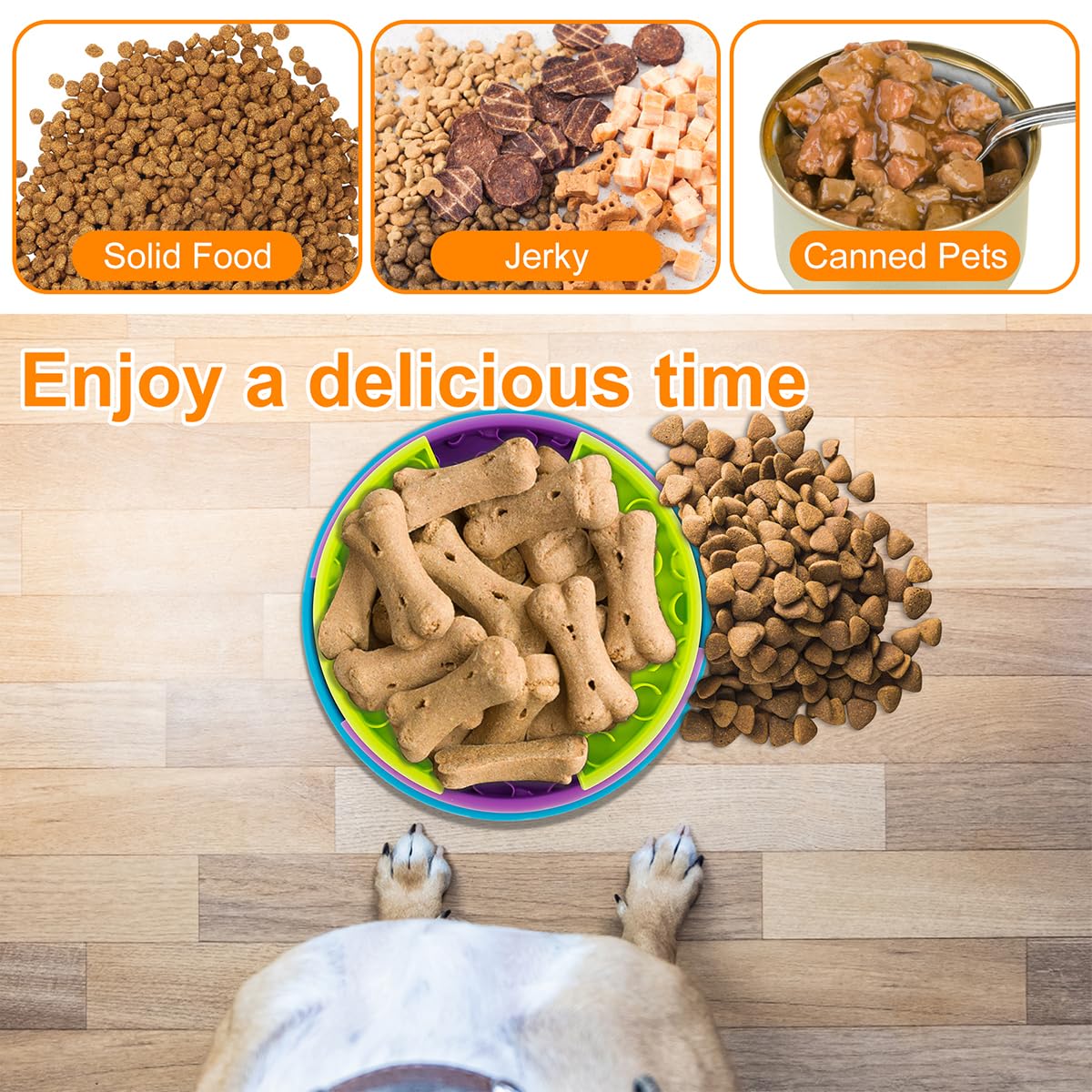 3-in-1 interactive dog puzzle feeder with rotating slow feeder and lick mat - image 8