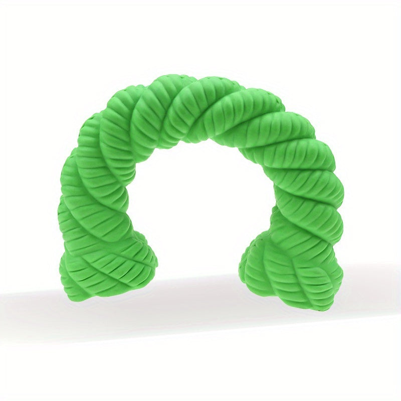 Heavy duty rubber rope chew and tug dog toy - image 1