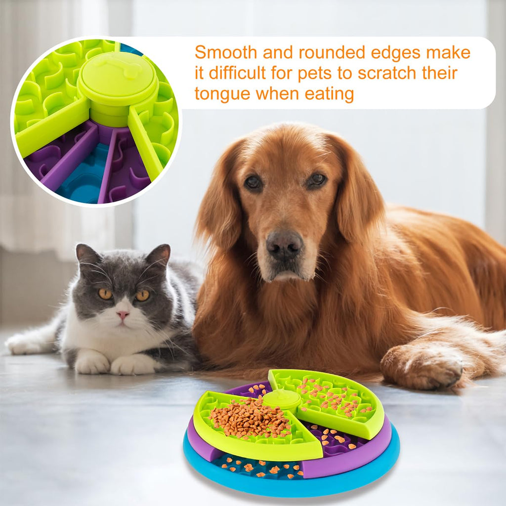 3-in-1 interactive dog puzzle feeder with rotating slow feeder and lick mat - image 6