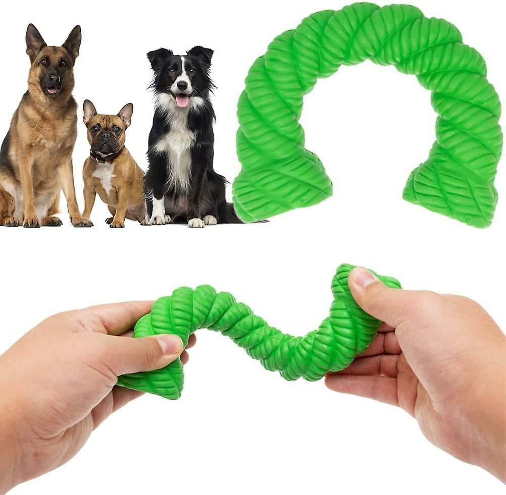 Heavy duty rubber rope chew and tug dog toy - image 5