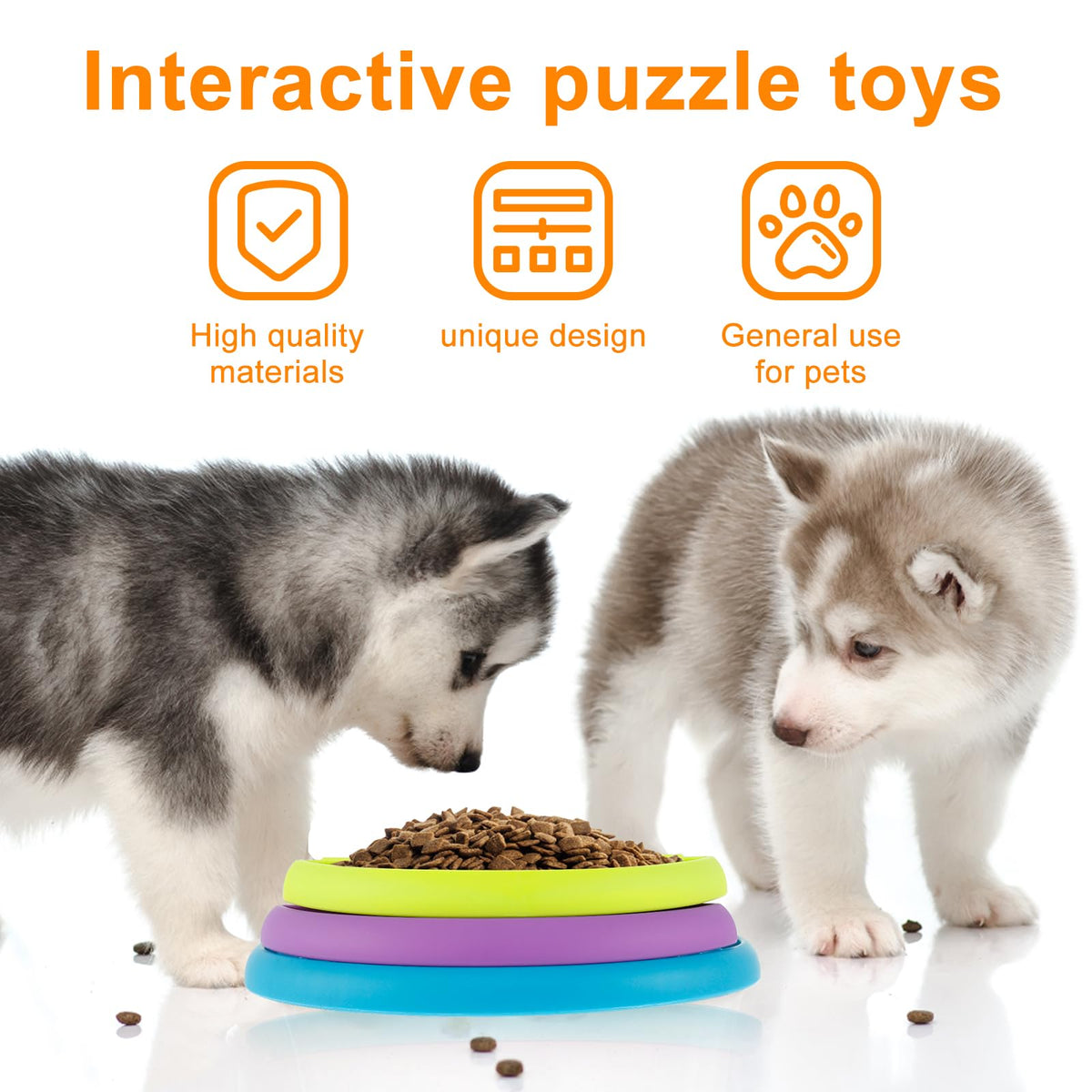 3-in-1 interactive dog puzzle feeder with rotating slow feeder and lick mat - image 4