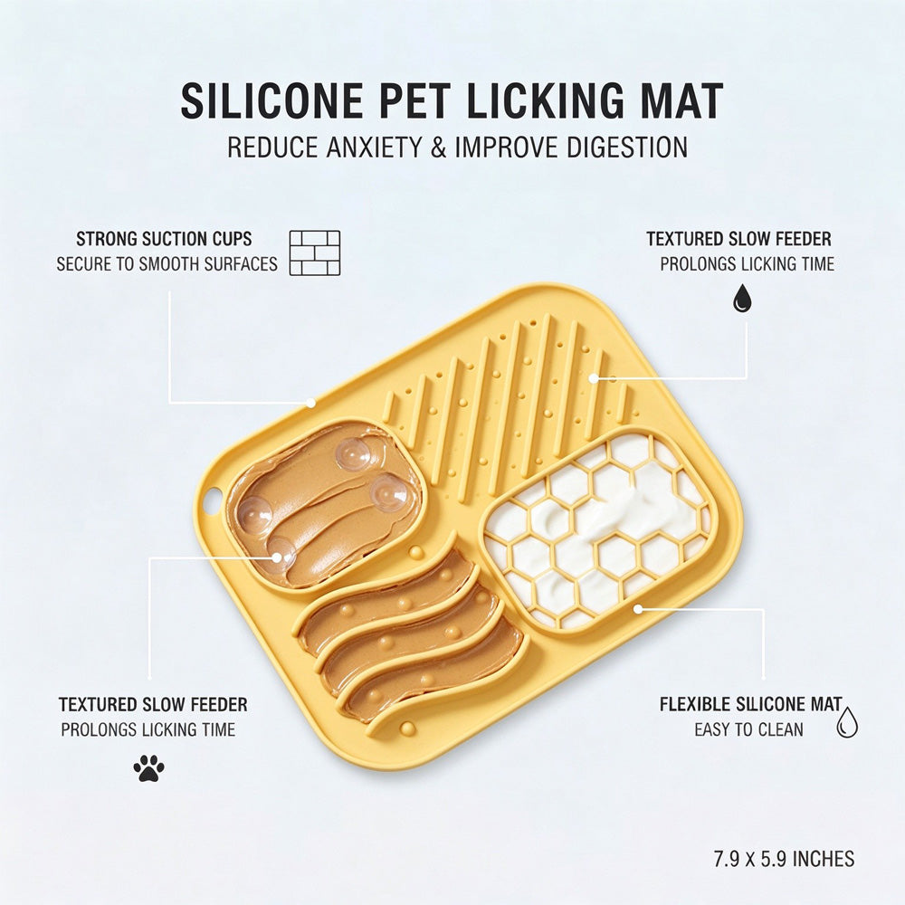 Calming lick mat for dogs and cats with 4 zones and suction cups - image 2