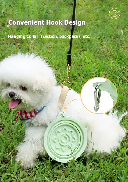Collapsible slow feeder dog bowl 3-in-1 travel bowl with suction cups - image 9