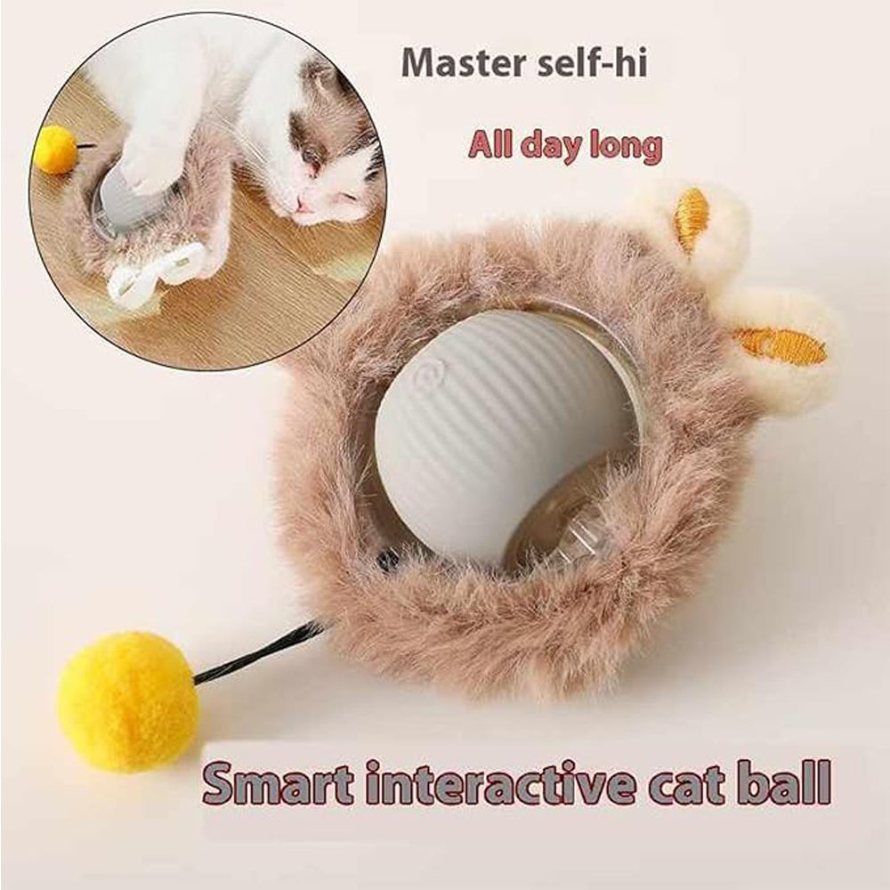 Interactive touch-activated rolling cat ball toy - image 3