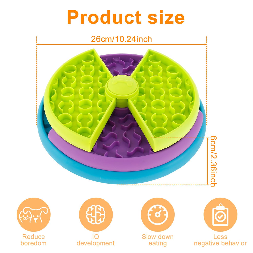 3-in-1 interactive dog puzzle feeder with rotating slow feeder and lick mat - image 7